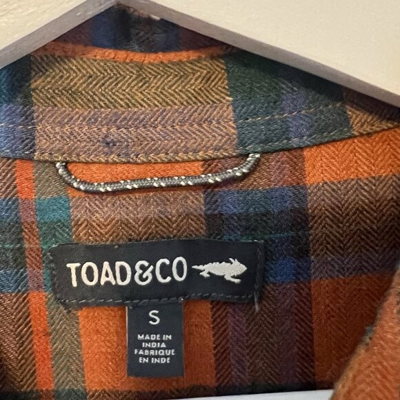 Toad & Co Women Hartland ShirtDress Plaid Flannel Short Sleeve Small size - Picture 3 of 12